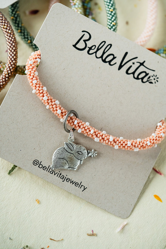 Cute Bunny Bangle Beaded Bangles Bella Vita Jewelry   