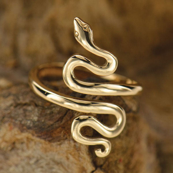 Adjustable Snake Ring Rings Nina Designs Bronze  